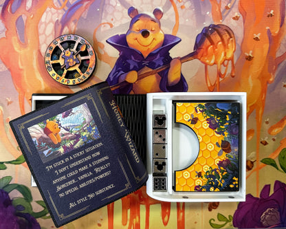 hunny wizard lorcana book shaped deck box