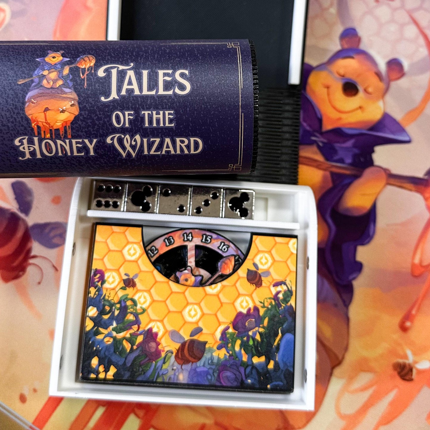 hunny wizard lorcana book shaped deck box