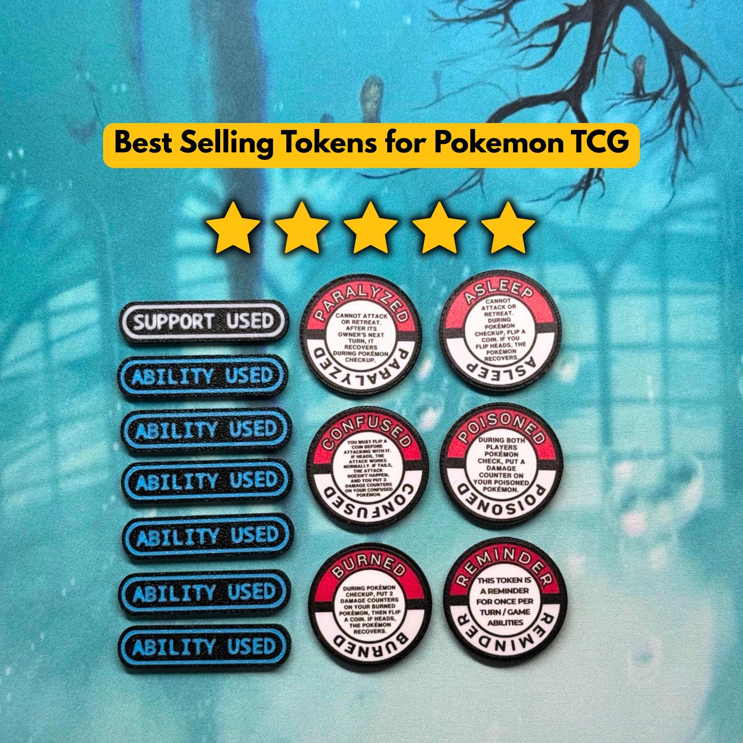 Pokémon Mini Tin Insert with Tokens