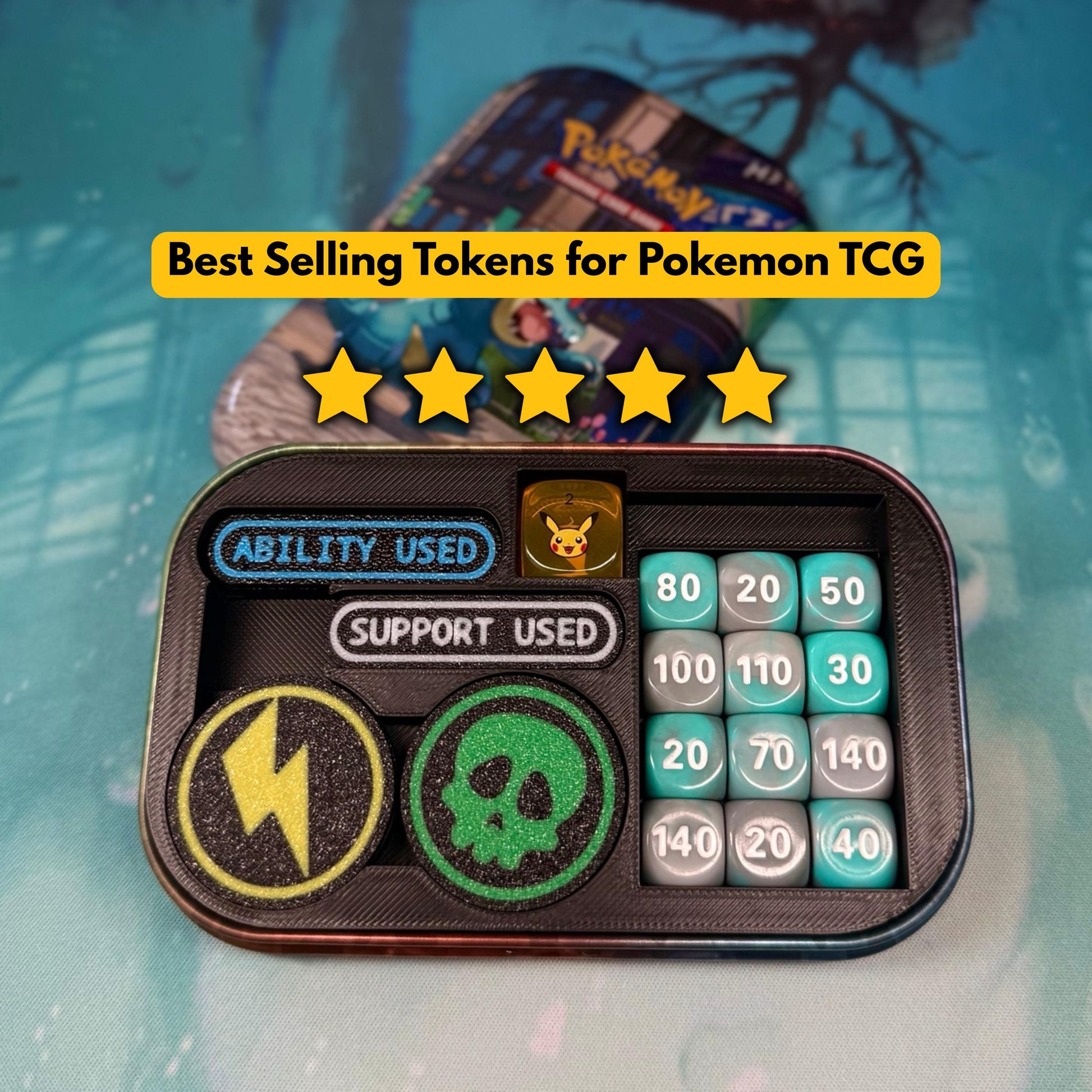 Pokémon Mini Tin Insert with Tokens – Calorel Collective