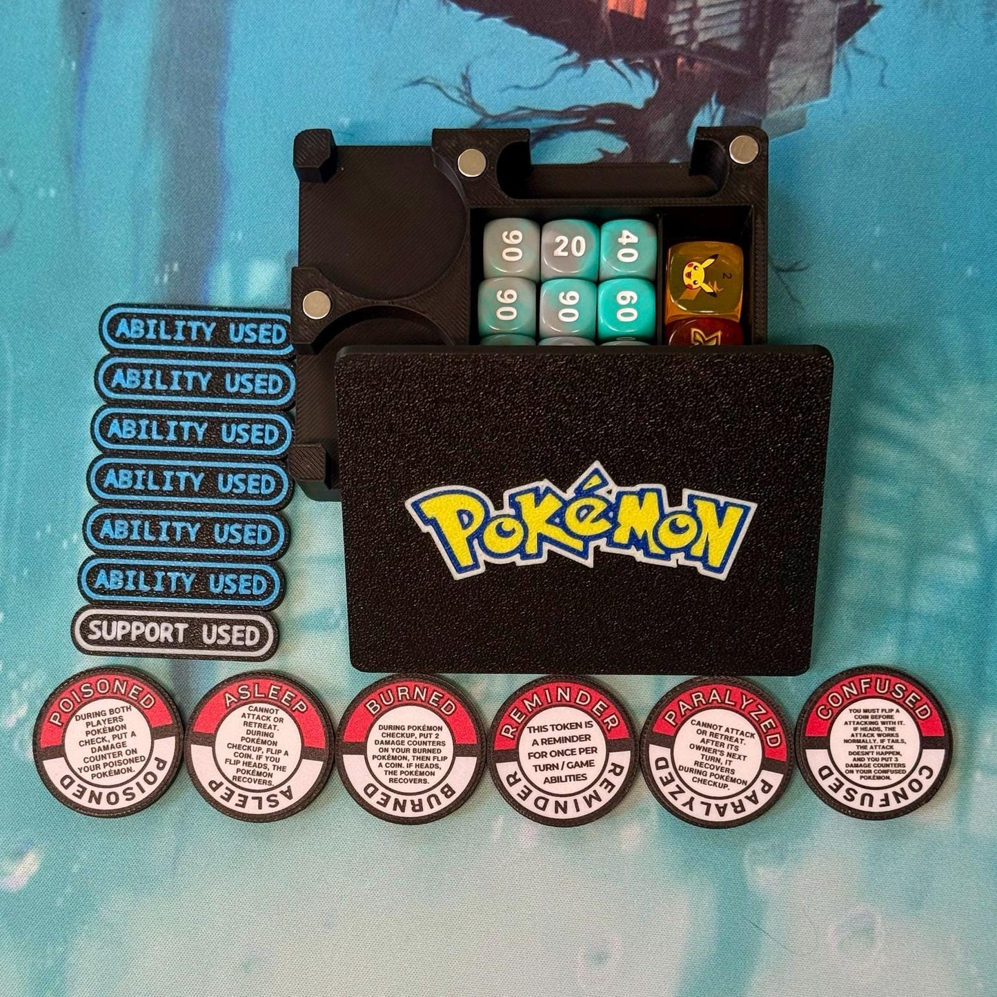 Pokémon Ability Tokens with Case